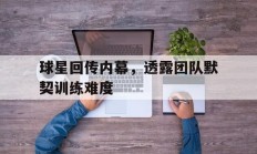 关于球星回传内幕，透露团队默契训练难度的信息
