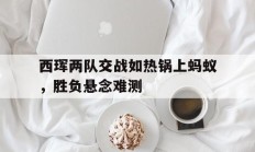 包含西珲两队交战如热锅上蚂蚁，胜负悬念难测的词条